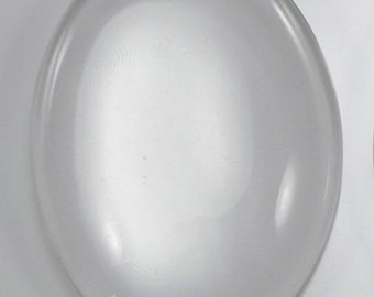 20 Large 30x40mm Glass Cabochons for Jewelry Necklace Pendant Craft Supplies Oval Crystal Clear Glass Cabs Wholesale Lot