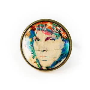 Antike Bronze Jim Morrison die Türen Glas verstellbarring 350-BRR