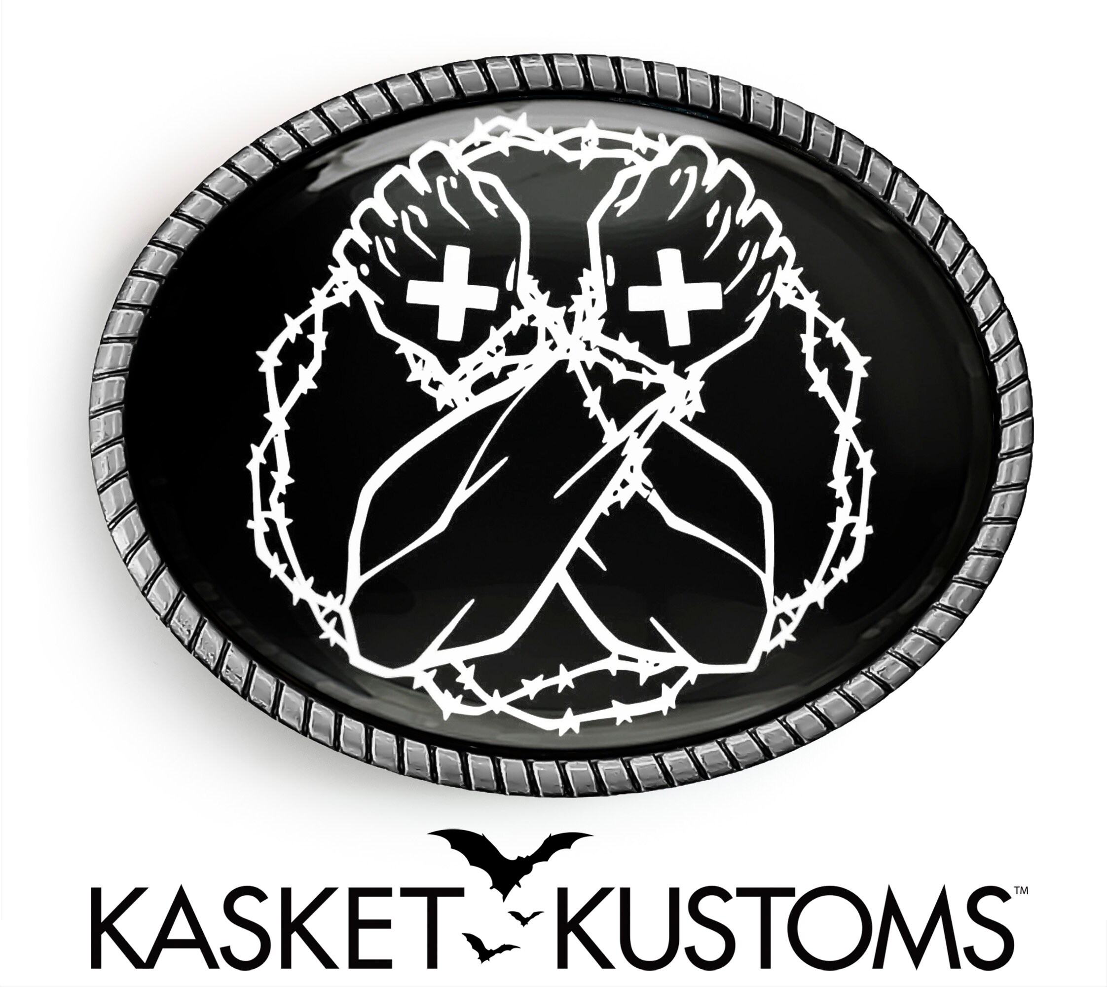 Straight Edge Belt Buckle - Hardcore Punk XX Oval Buckle - 279-2