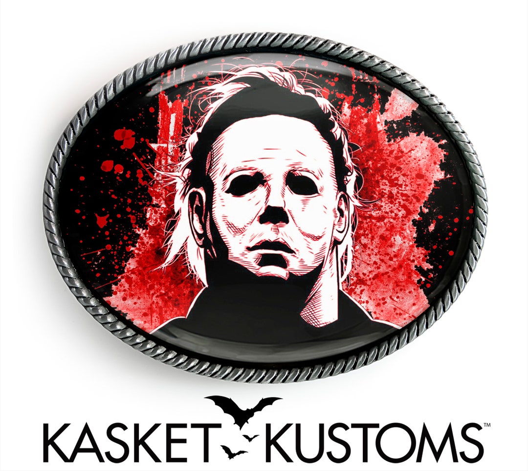 Halloween Belt Buckle Horror Movie Handmade Artisan Buckle Etsy