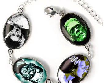 Universal Monster Charm Bracelet - Frankenstein and Bride Collection Charm Bracelet SOCB-4