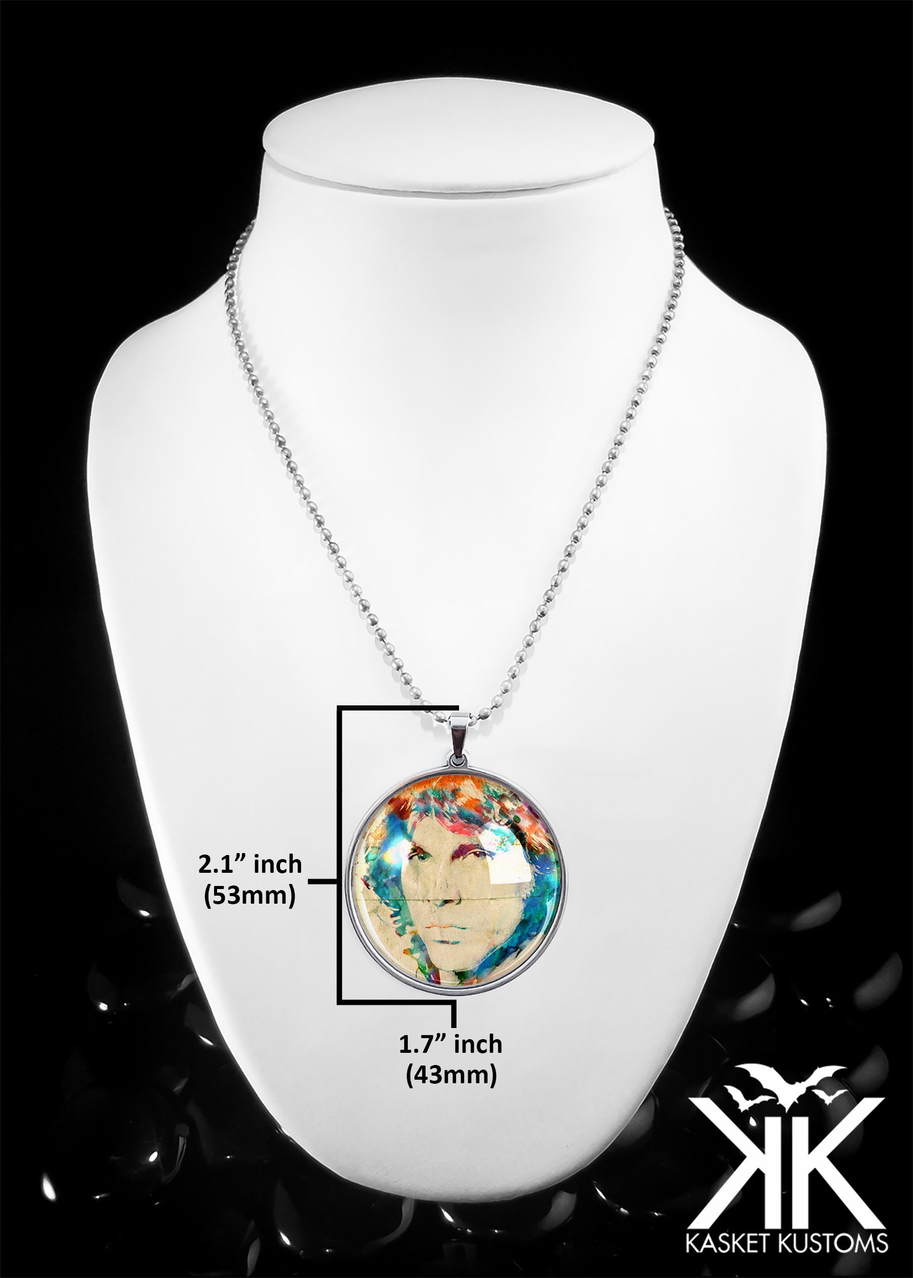 Large Jim Morrison Pendant - the Doors Rock Band Handmade Silver