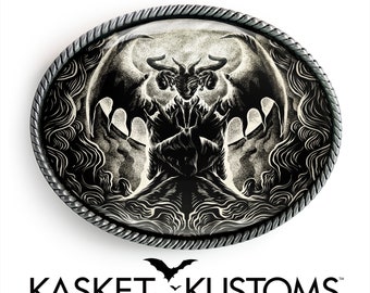 Baphomet Belt Buckle - Satanic Gothic Occult Witchcraft Handmade Mens - 917-2-SO