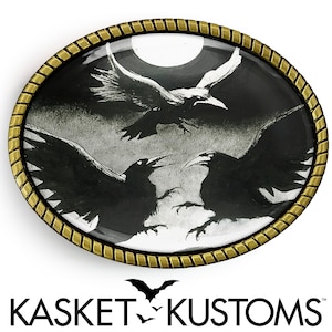 Murder of Ravens Belt Buckle - Gothic Horror Limited Edition Buckle - 927