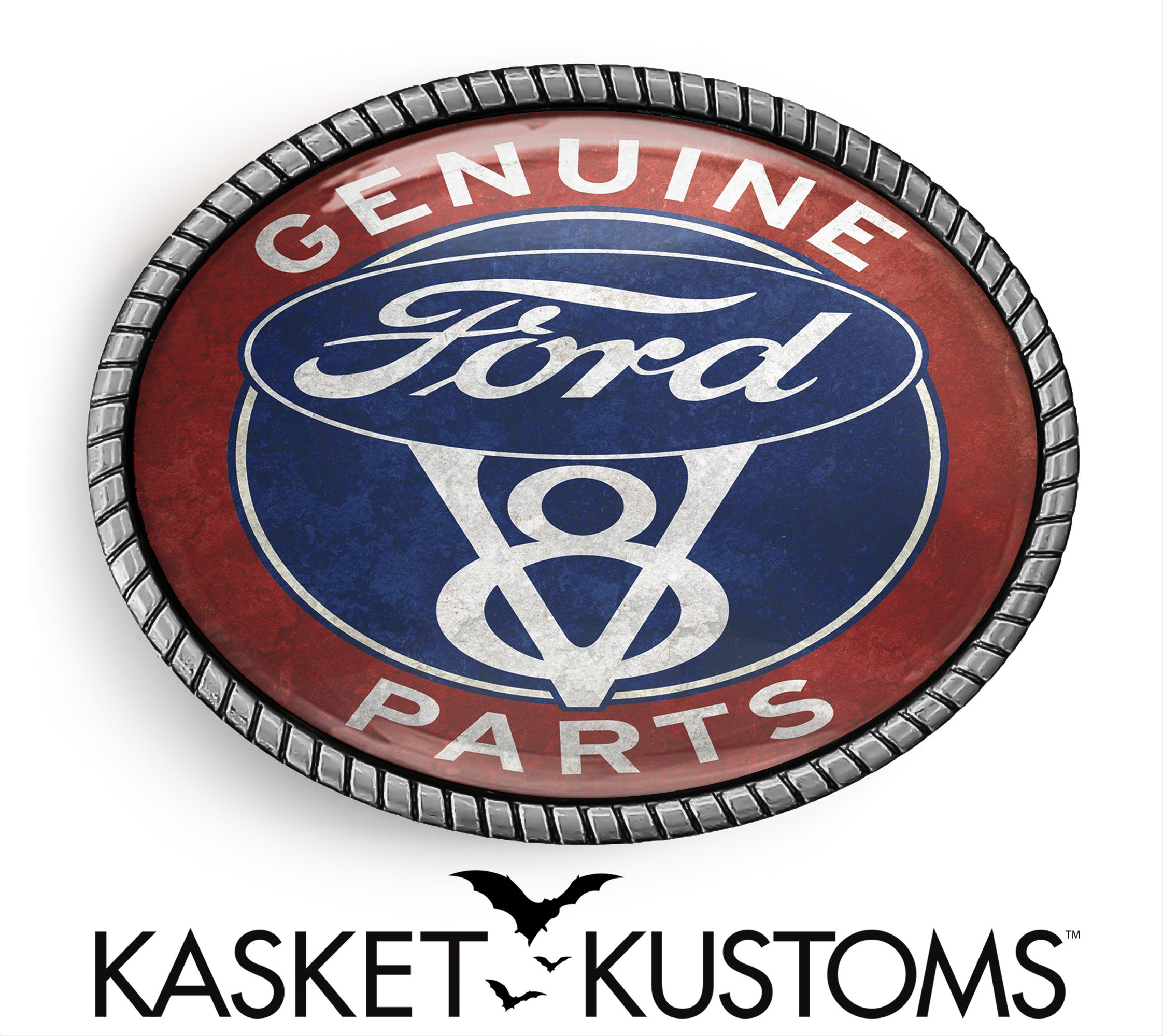 Ford oval badge emblem: original 116x46mm size
