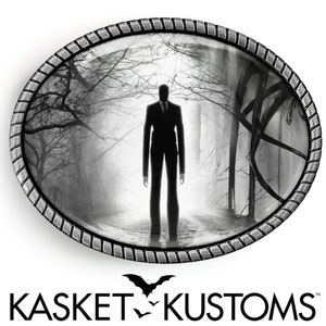 Slender Man Belt Buckle - Supernatural Horror Monster Silver or Gold Buckle - 999