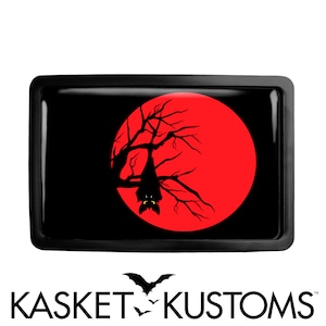 Vampire Bat Belt Buckle - Gothic Moon Halloween Art Rectangle Belt Buckle - 113