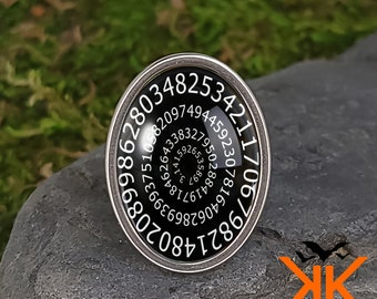 Numerology Ring - Geometric Magic Fortune Teller Handmade Silver Jewelry - 742-OSSR