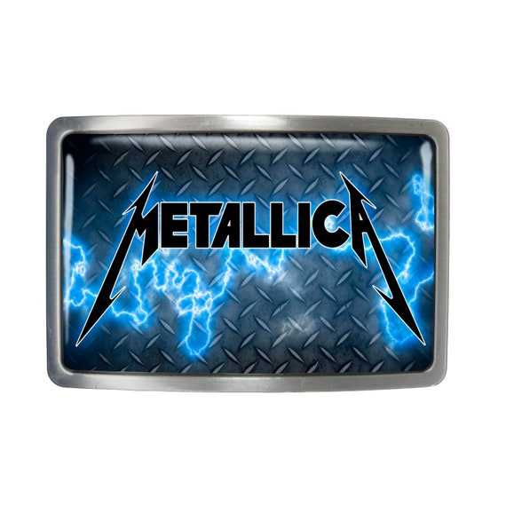 Metallica Belt Buckle Heavy Metal Rock Band Rectangle Belt Buckle 696 Etsy