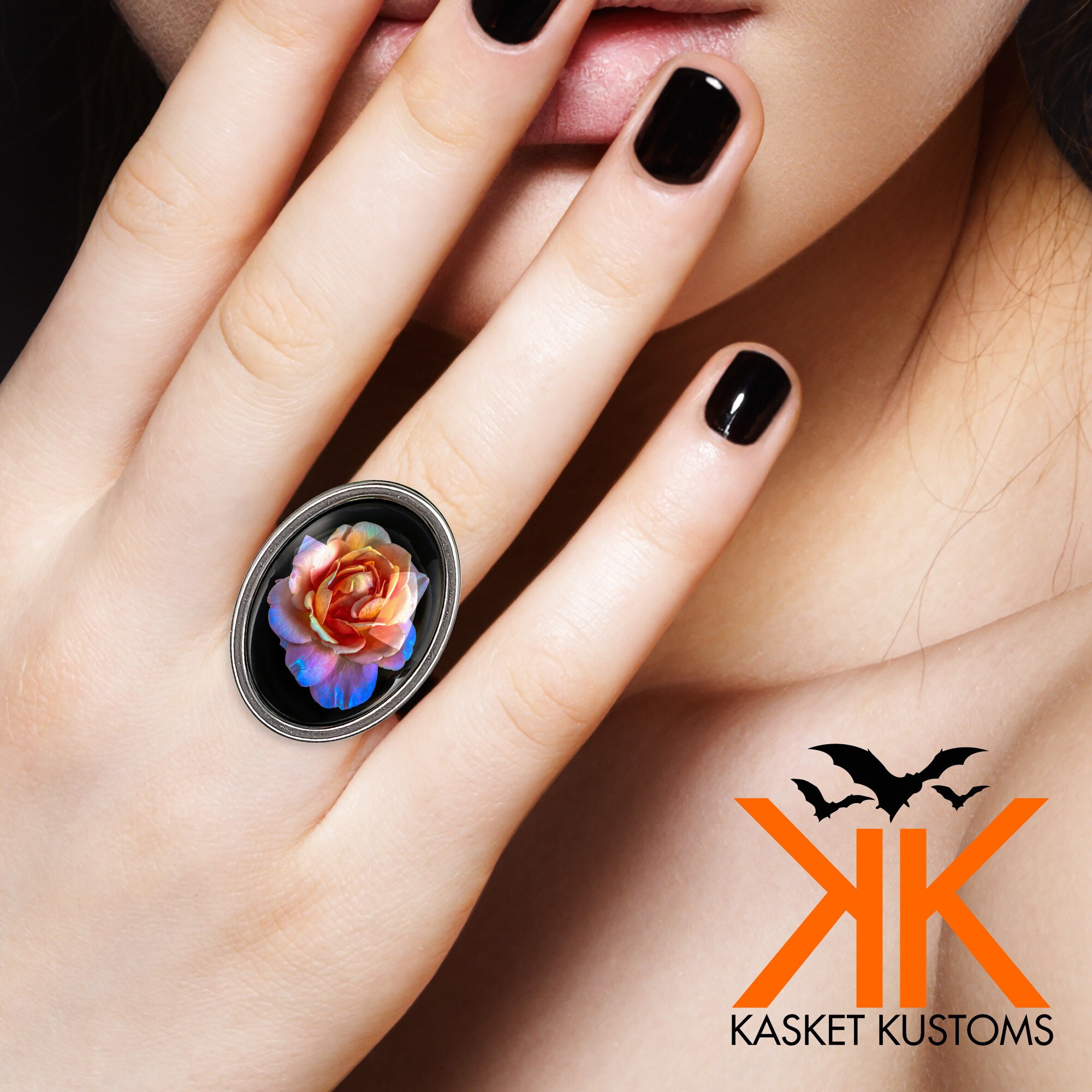 Rose Ring - Pink Flower Petals Handmade Stainless Steel Jewelry - 759 ...