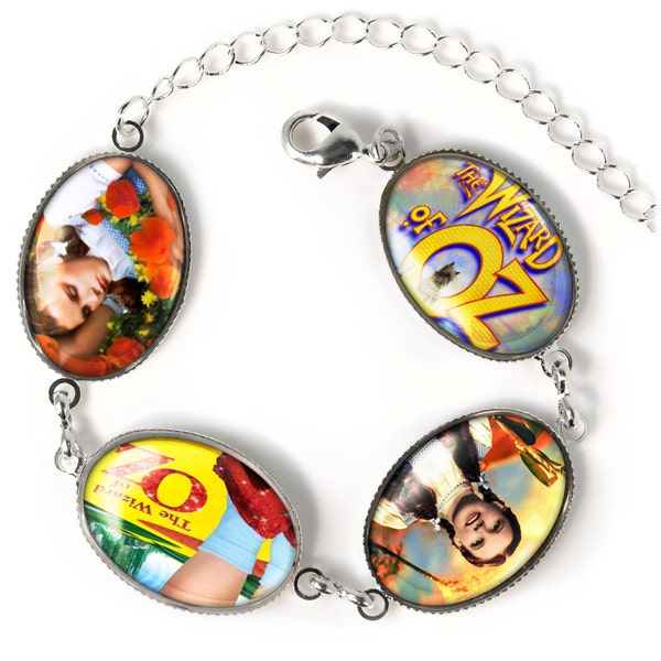 The Wizard of Oz Charm Bracelet - Judy Garland Collection Glass Fantasy Charm Bracelet SOCB-28