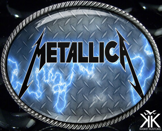 Metallica Belt Buckle Heavy Metal Rock Band Handmade Silver - Etsy Finland
