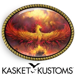 Phoenix Rising Belt Buckle - Strength Courage Gold or Silver Buckle -632