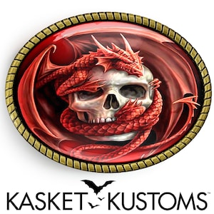 Dragon Skull Belt Buckle - Gothic Fantasy Handmade Buckle - 100