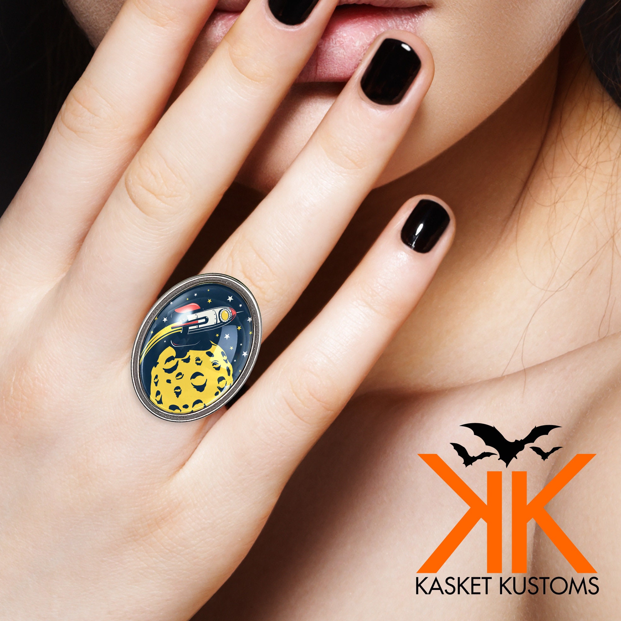 Retro Rocket Ring - Sci-fi Spaceship Outer Space Handmade Silver ...