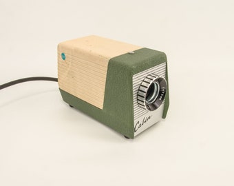 Upcyclinglampe dimmerabile da una vecchia annata di proiettore - cabina - slide