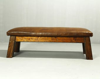 Leather Gym Bench, 1950s