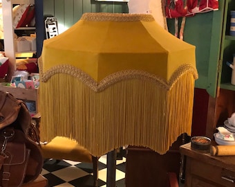 Chester 12"- 16"  Mustard  velvet lampshade