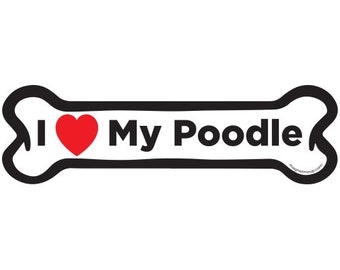 Bostons Dog Bone Car Fridge Magnet 2/"x7/" USA Made Waterproof I Heart Love