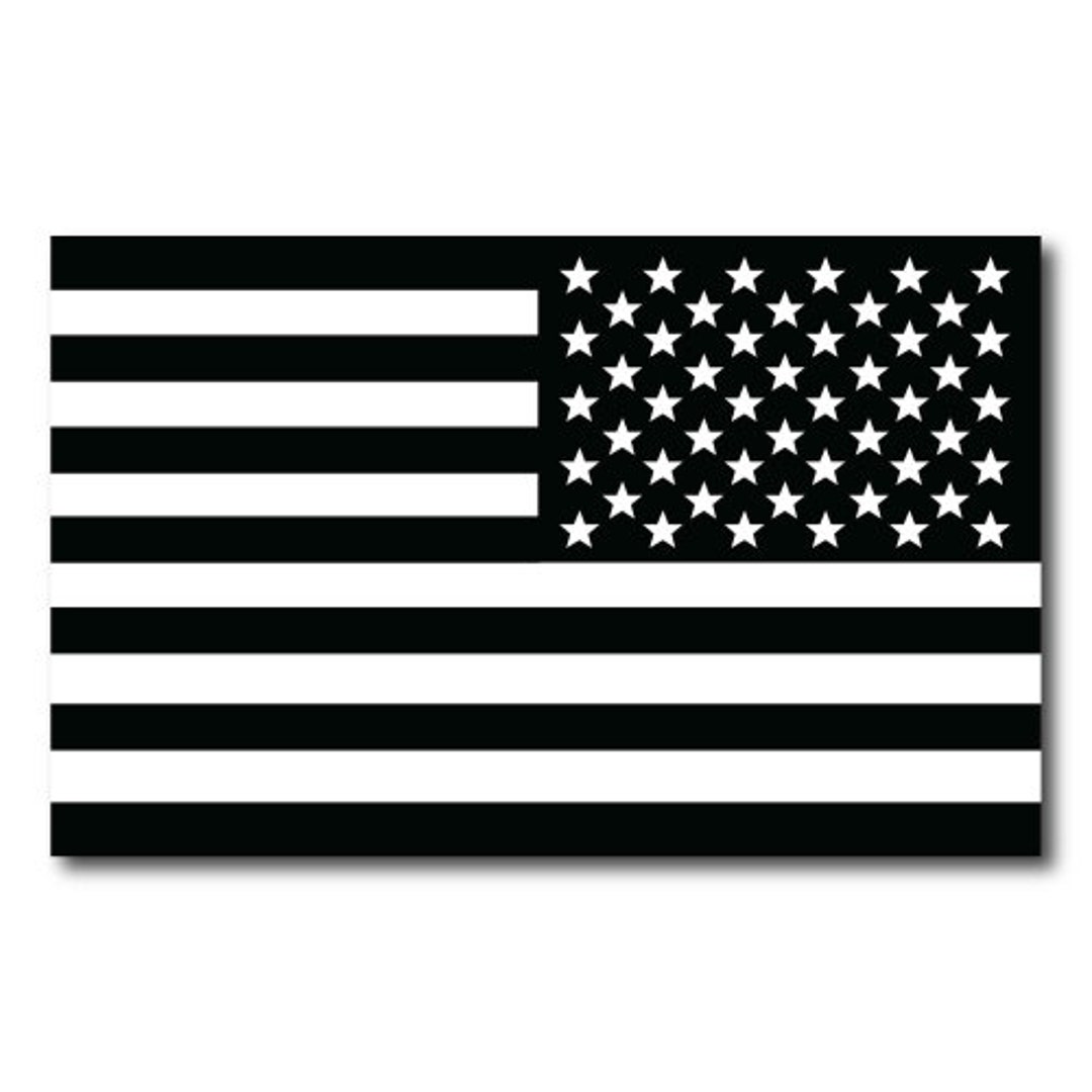 black-and-white-reverse-american-flag-car-magnet-decal-5-x-8-heavy-duty