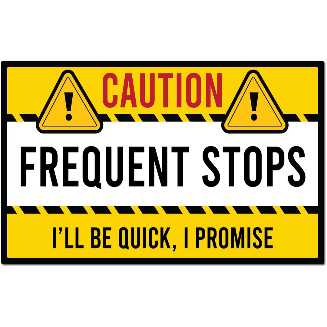 Magnet Me Up “Caution Frequent Stops” Delivery Driver Magnet – 5x8 Inch, Heavy Duty Car Magnet For Uber, Doordash, Grubhub