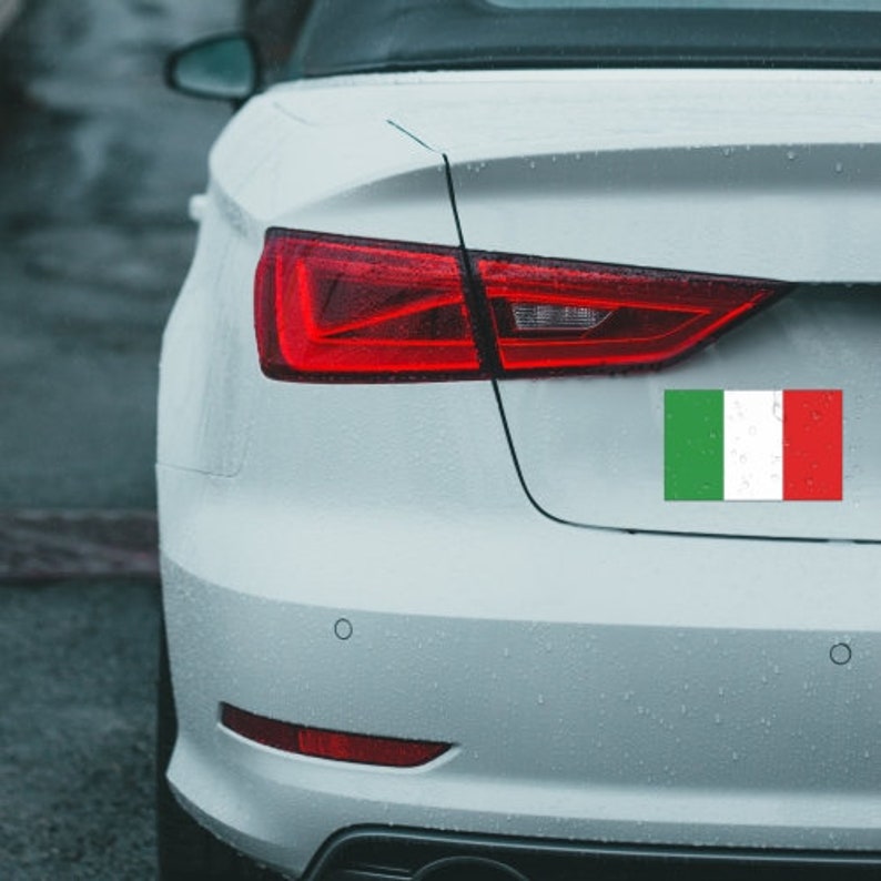 Italian Car Sticker Italian Italy Flag Car Magnet Decal 4 X 6 Heavy Duty for Car Truck SUV ...