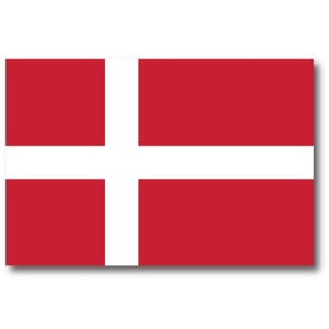 jorden lommetørklæde kæmpe Denmark Flag Print - Etsy