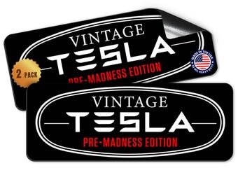 Magnet Me Up Vintage Tesla Pre-Madness Edition Retro Magnet, 3x8, 2 Pack