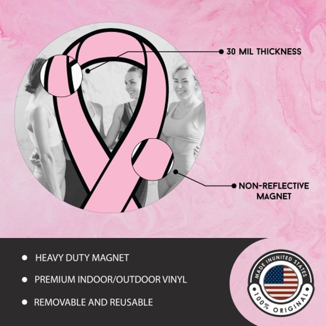 Ericetion Breast Cancer Awareness Window Clip Climbing