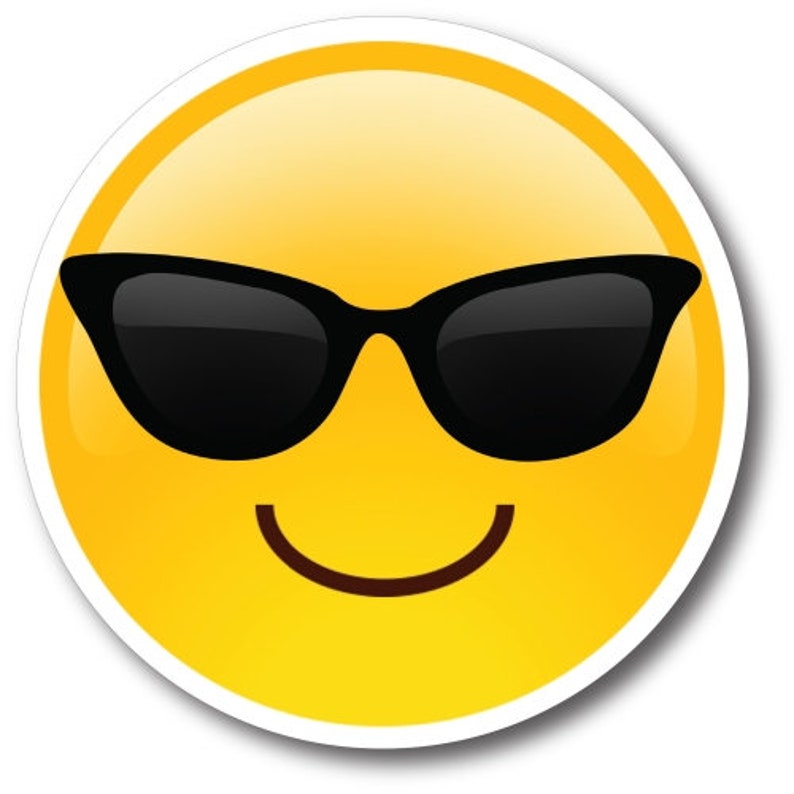  Lunettes de soleil  Cool Emoji  aimant 5 rond d calque Etsy