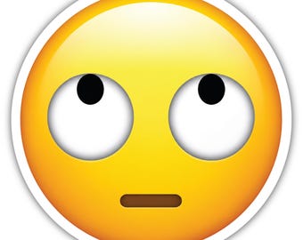 Neutral Face Emoticon Car Magnet, 5 Inch, Funny Deadpan Mood Emoticon Magnet for Cars Trucks SUVs Lockers and Refrigerators