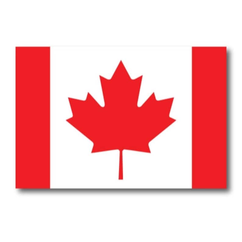Canadian Flag Car Decal Maple Leaf 4 X 6 Heavy Duty Etsy