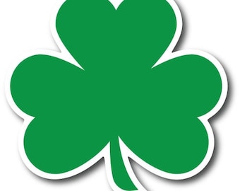 Green Shamrock Car Magnet 5-3/4" Decal - Heavy Duty for Car Truck SUV …