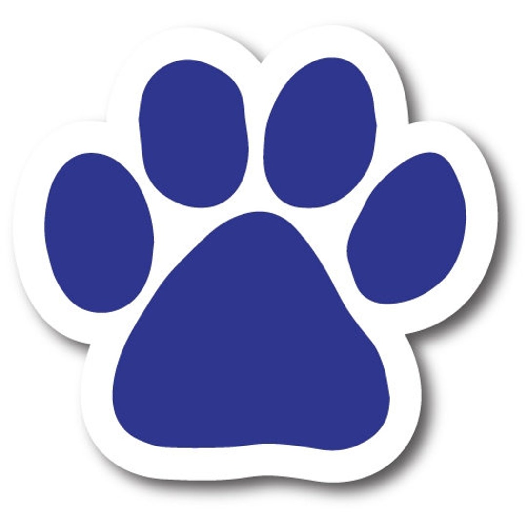 "Who Rescued Who?" 5 Paw Print Car Magnet - Flexible Vinyl Decal For Car, Truck, Fridge 10 thumbnail image