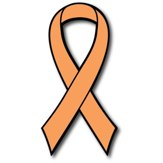 Magnet Me Up Support Leukemia and Kidney Cancer Awareness Orange Ribbon  Magnet Decal, 3.5x7 Inches, Heavy Duty Automotive Magnet for Car Truck SUV