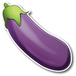Eggplant Emoji Magnet 6.5&quot; Decal Perfect for Car or Truck …
