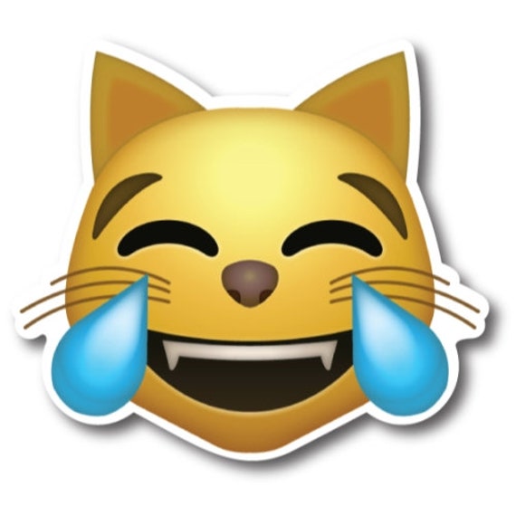 Cat Laughing Emoji - Etsy Polska