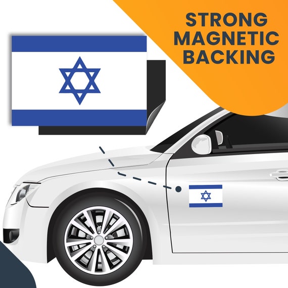 Magnet Me Up American & Israeli Flag Car Magnet – 3x5 Inches, Heavy Duty, Waterproof, UV Resistant - View #3