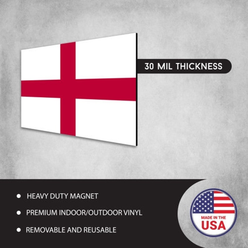 England St George Flag Car Magnet Decal - 4 x 6 Heavy Duty for Car Truck SUV … image 5