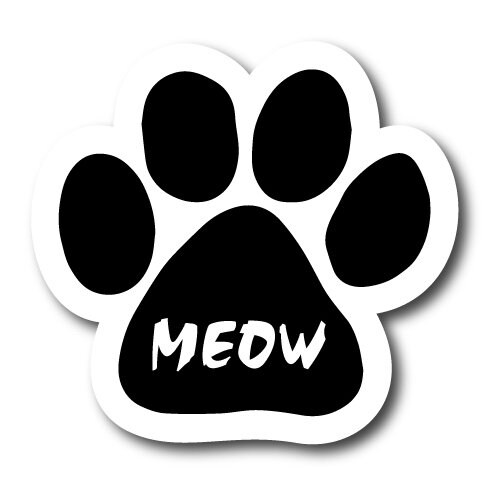 "Who Rescued Who?" 5 Paw Print Car Magnet - Flexible Vinyl Decal For Car, Truck, Fridge 9 thumbnail image