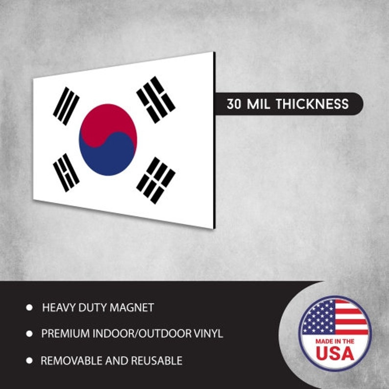 South Korea Flag Car Decal 4 X 6 Heavy Duty for Car Etsy