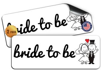 Magnet Me Up Bride to Be Magnet Decal, 3x8 Inch, 2 Pack