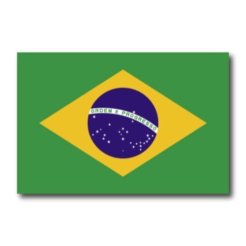 KW Vinyl Magnet Two Pack Brazilian Flag Magnetic Brazil Bra BA Car...