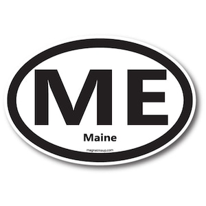 ME Maine Car Magnet 4x6&quot; US State Oval Refrigerator Locker SUV Heavy Duty Waterproof