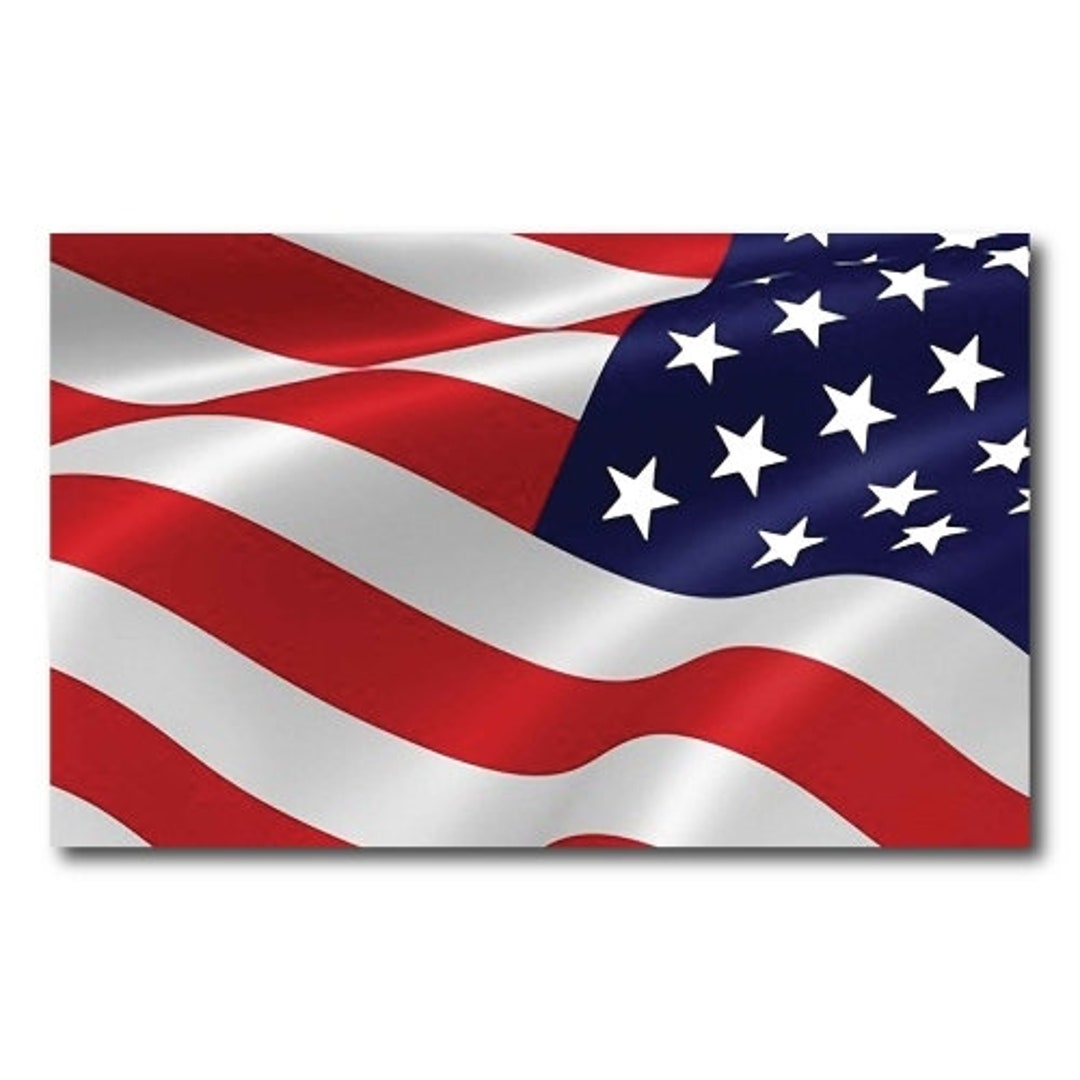 Flag Back Waving Reverse American Flag Car Magnet Decal - 5 X 8 Heavy Duty for ...