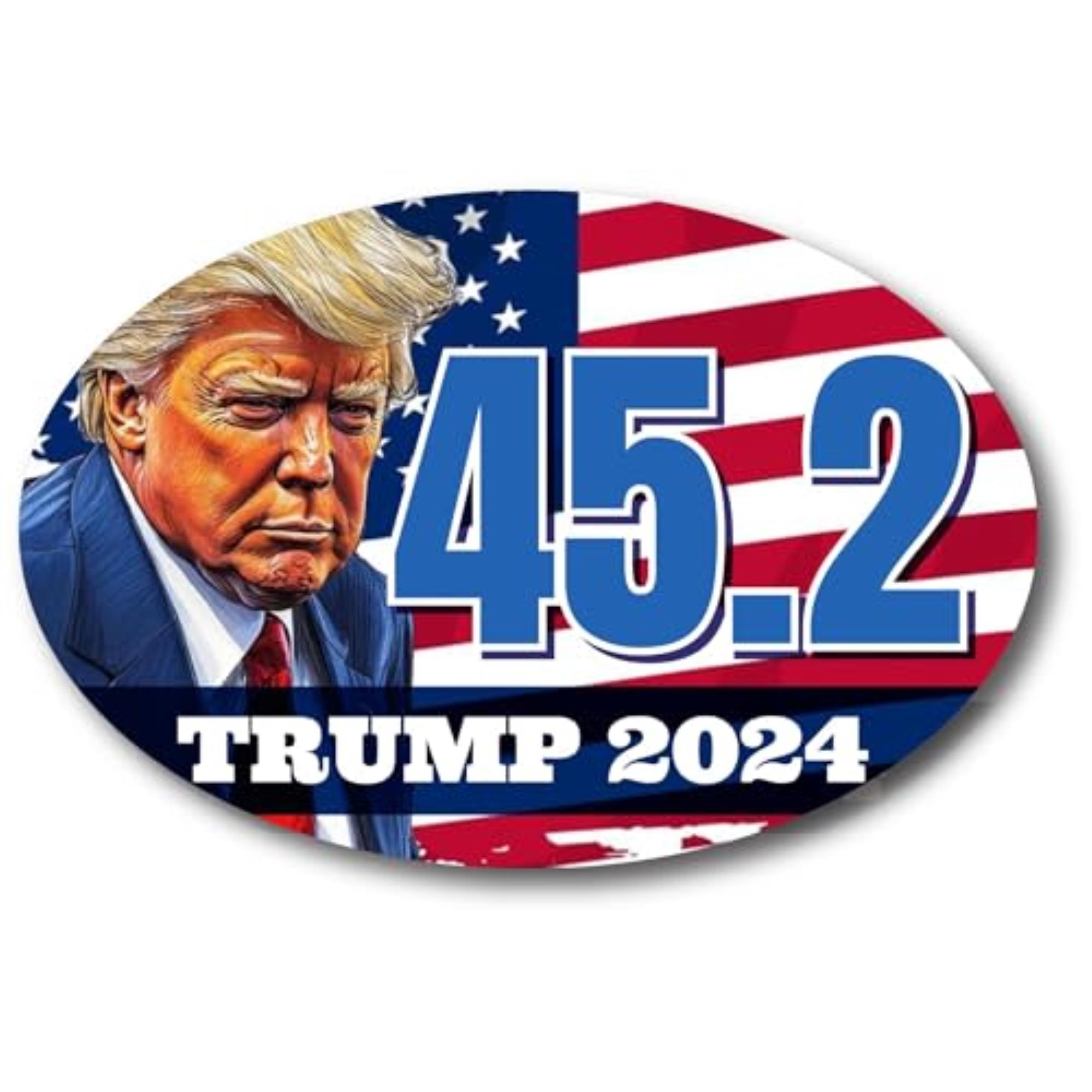 Trump Vance 2024 Vinyl Decal – 4x6, Red/White/Blue, USA Election Car Sticker