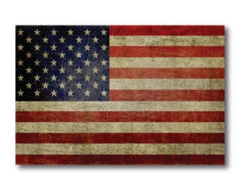 Magnet Me Up American Flag Car Magnet Decal Weathered Look 4x6 in Heavy Duty for Car Truck SUV Waterproof