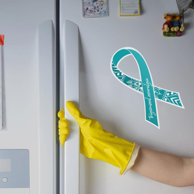 Magnet Me up Trigeminal Neuralgia Awareness Ribbon Car Magnet Decal, 3 ...