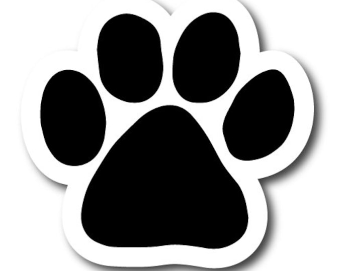 Dog on Board Paw Print Car Magnet Dog on Board Paw Print Car Magnet