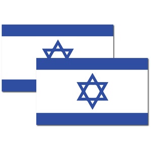 Magnet Me Up Israeli Flag Magnet Decal, 2 Pack, 3x5 Inches, Blue and White, Automotive Magnet for Car Truck SUV, We Stand With Israel